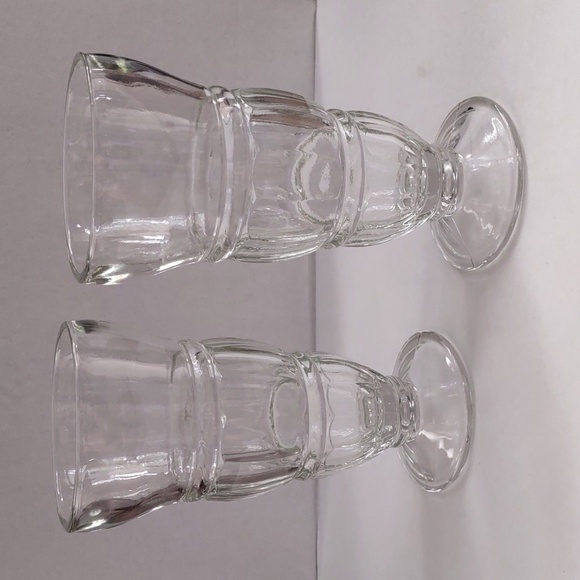 Vintage Tall Ice Cream Sundae Float Glasses 1950s - Picture 1 of 4